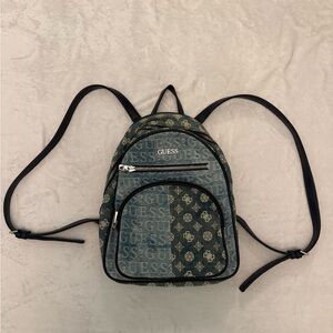 Guess Denim Monogram Backpack